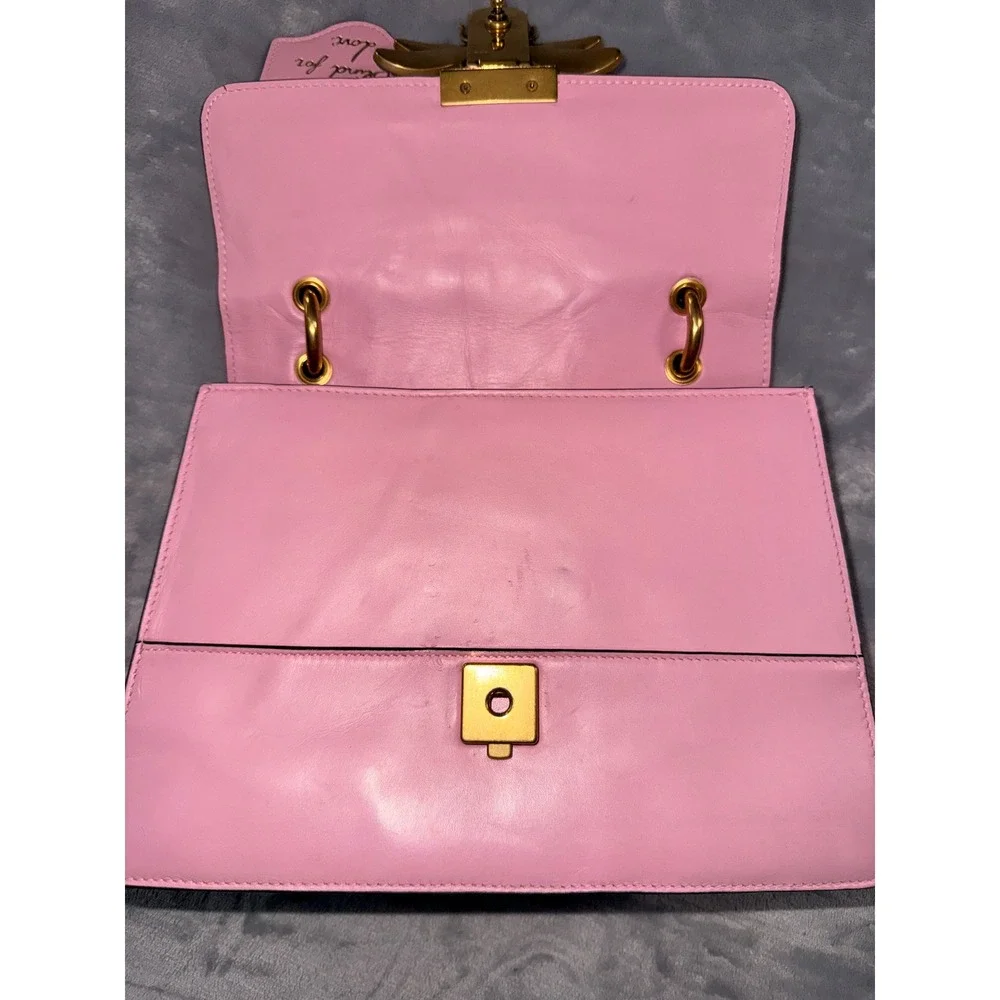 Gucci Queen Margaret Top Handle Crossbody Bag Pink Leather With COA - Picture 9 of 16